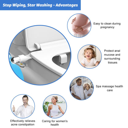CleanJet | Slim Adjustable Water Bidet - Compact, Eco-Friendly, Effortless Installation