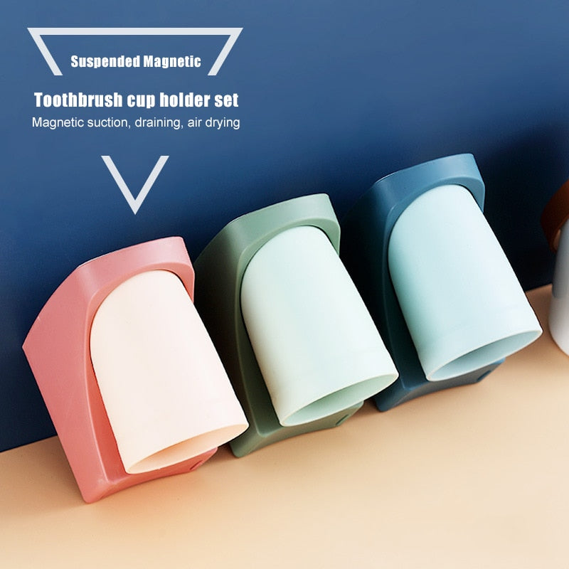 CupGrip | Magnetic Wall Holder for Bathroom Cups, Toothbrushes, Toothpaste, Razors & Accessories