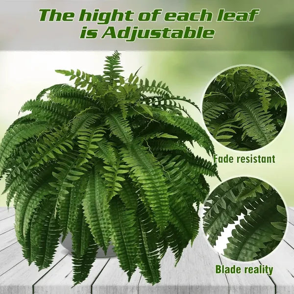 Buy One, Get One Free | Realistic UV-Resistant Artificial Boston Fern