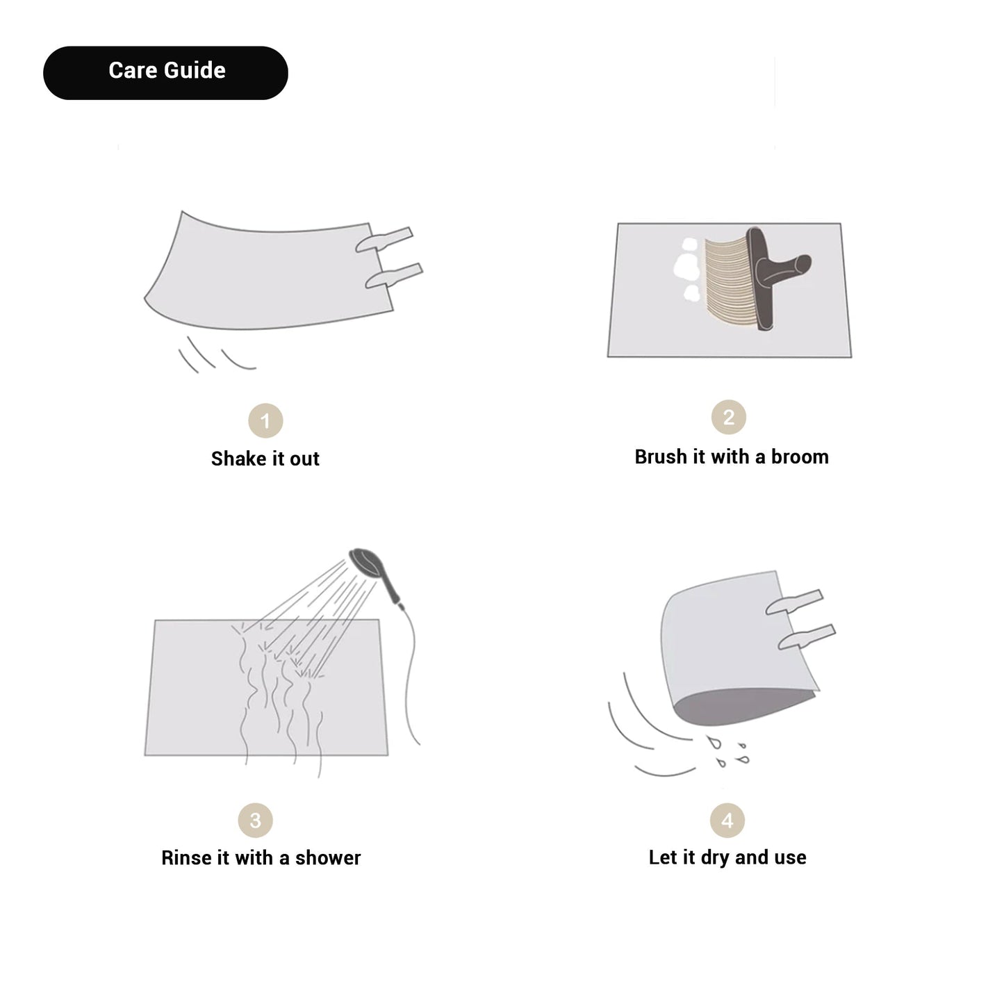 AbstractStep | Handmade Scandinavian Abstract Non-Slip Bath Mat - Chic Bathroom Rug