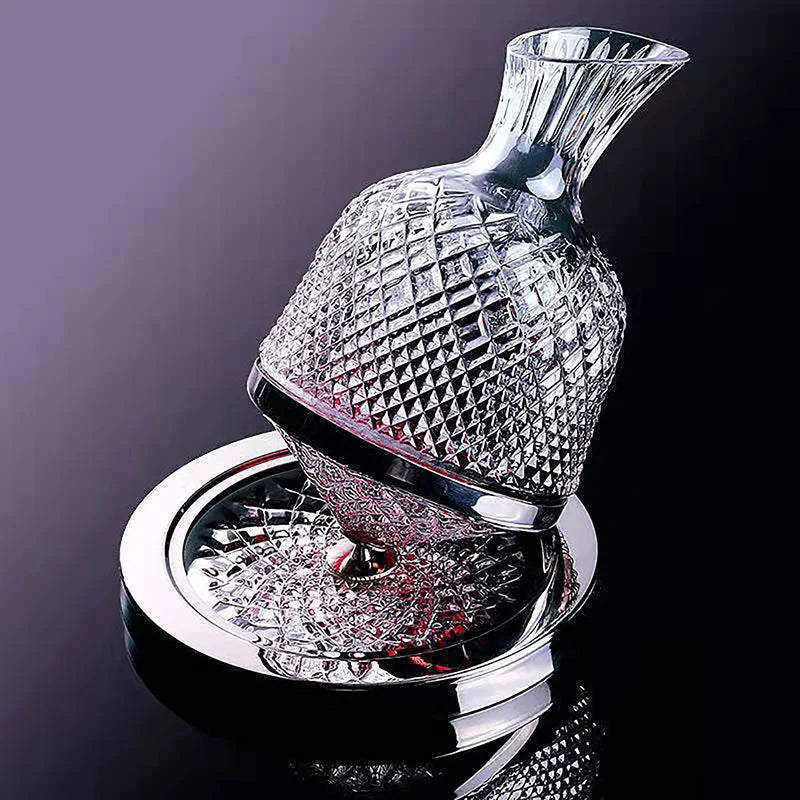 Stylish Rotating Crystal Decanter