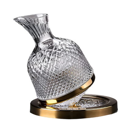Stylish Rotating Crystal Decanter