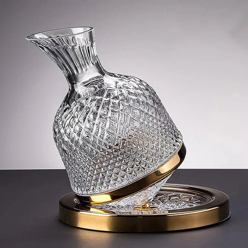 Stylish Rotating Crystal Decanter