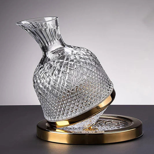 Stylish Rotating Crystal Decanter