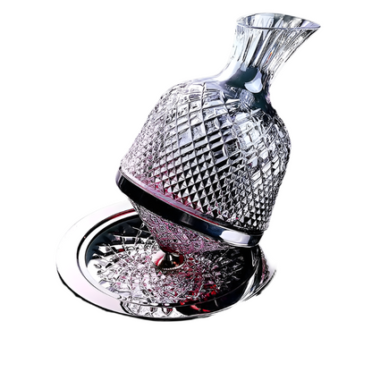 Stylish Rotating Crystal Decanter