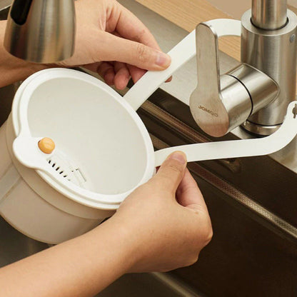 Dual-Function Hanging Sink Strainer with Easy Click Opening
