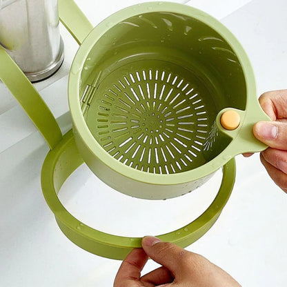Dual-Function Hanging Sink Strainer with Easy Click Opening