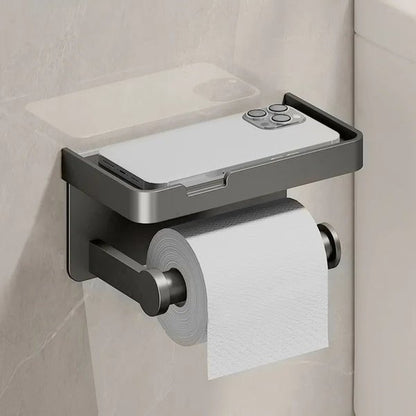 RollRack | Versatile Wall-Mounted Toilet Paper Holder - Bathroom Organizer