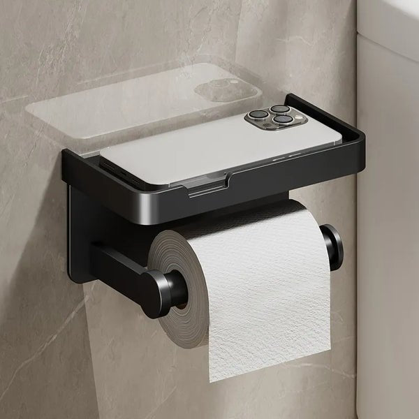 RollRack | Versatile Wall-Mounted Toilet Paper Holder - Bathroom Organizer