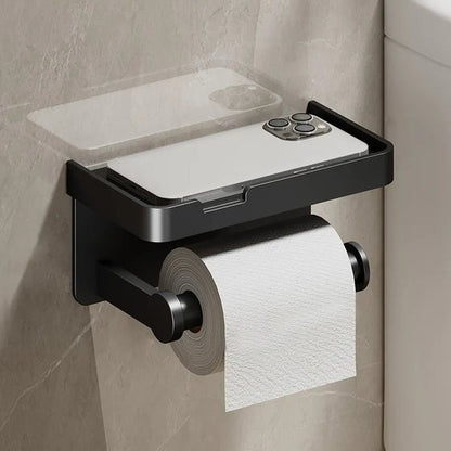 RollRack | Versatile Wall-Mounted Toilet Paper Holder - Bathroom Organizer