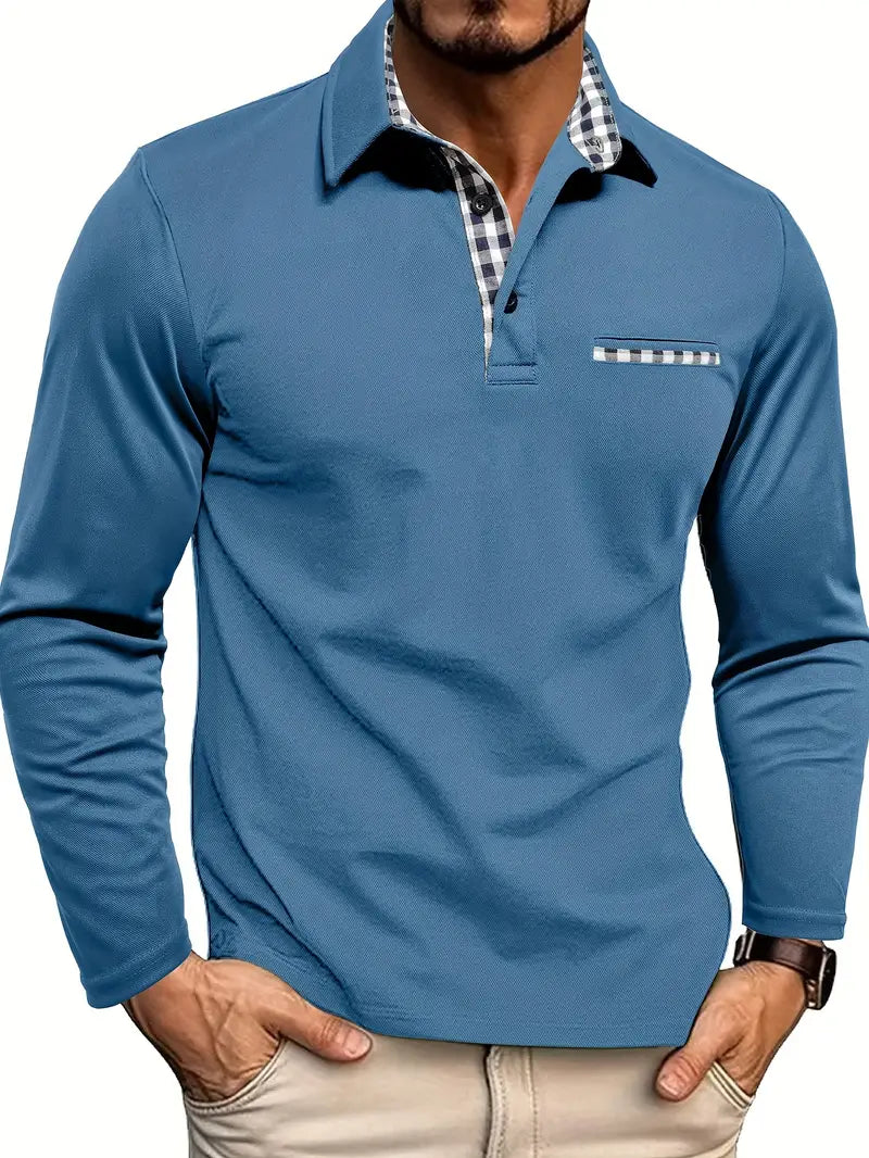 Stefan Men's Long Sleeve Polo Shirt