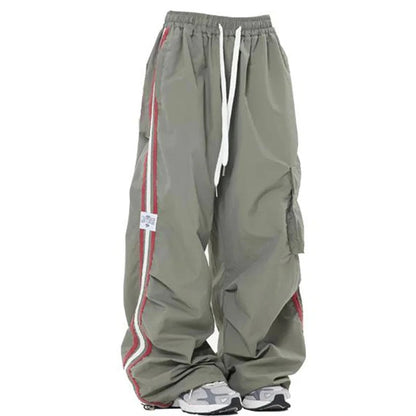 Chic Cargo Pants with Adjustable Drawstring and Ample Pocket Space
