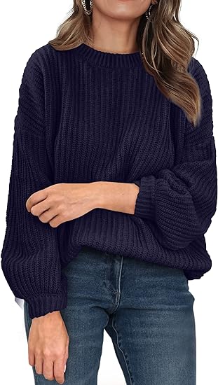 Ribbed V-Neck Knit Sweater