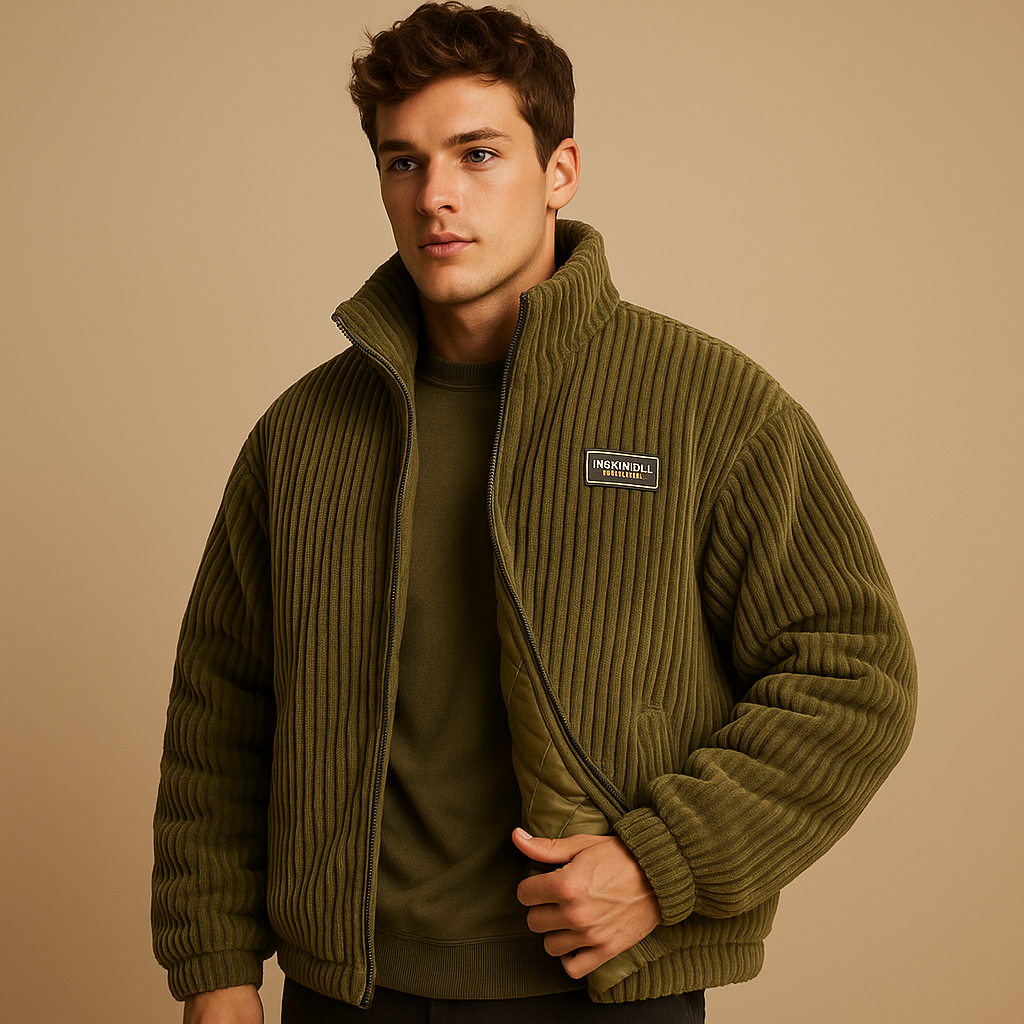 Mees Men's Corduroy Jacket with Cozy Cotton Lining - Fashionable and Warm