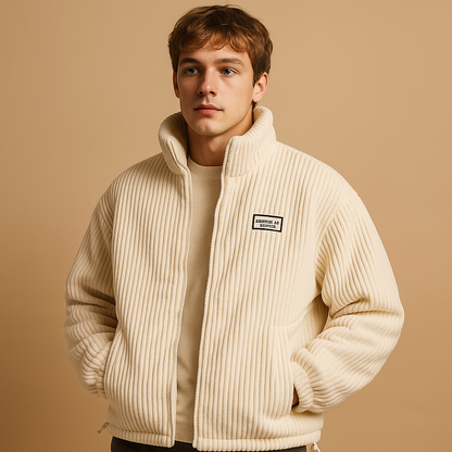 Mees Men's Corduroy Jacket with Cozy Cotton Lining - Fashionable and Warm