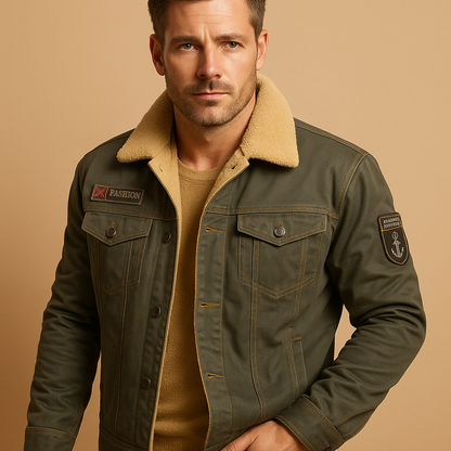 Men's Reinforced Fleece Motorcycle Jacket | Daan