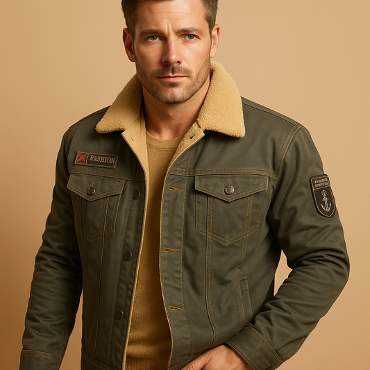 Men's Reinforced Fleece Motorcycle Jacket | Daan