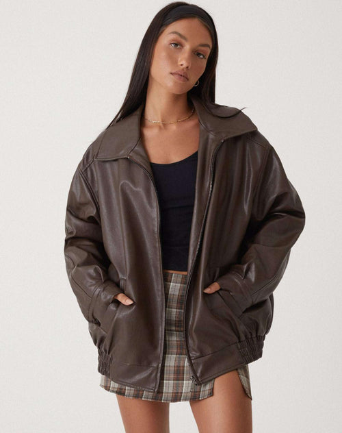 Stylish Oversized Lightweight Leather Jacket for Women