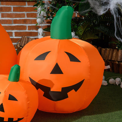 Large LED Inflatable Halloween Pumpkins with Witch Hat - 180 cm Garden Decoration