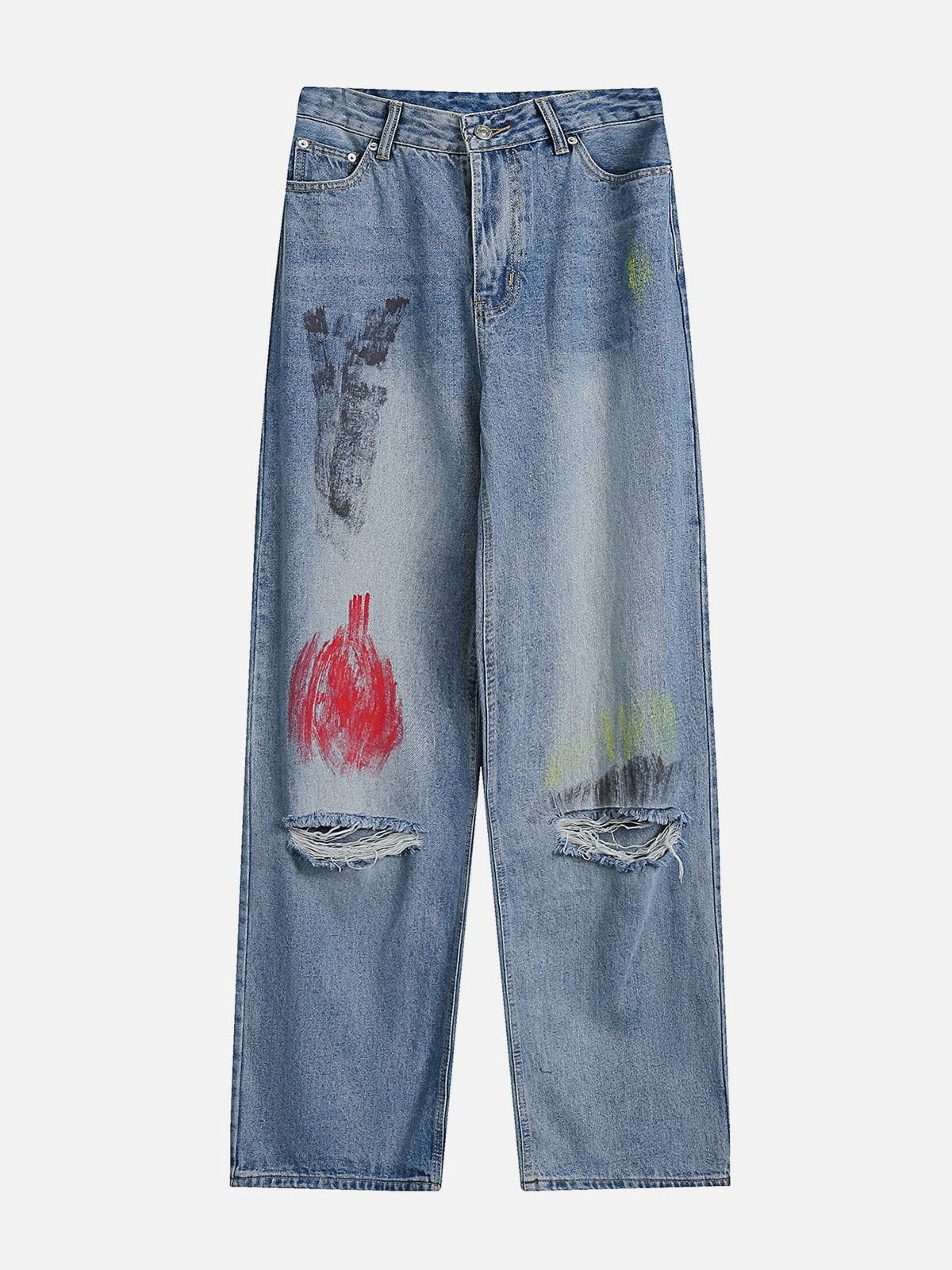 Yaki | Women's Trendy Graffiti Print Trousers