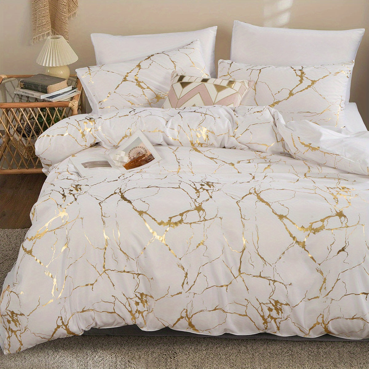Xavor - Luxurious Marble Duvet Cover for Ultimate Comfort